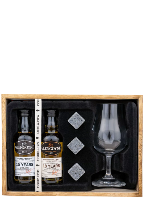 Glengoyne Whisky Duo with Whisky Stones and Glass 5cl